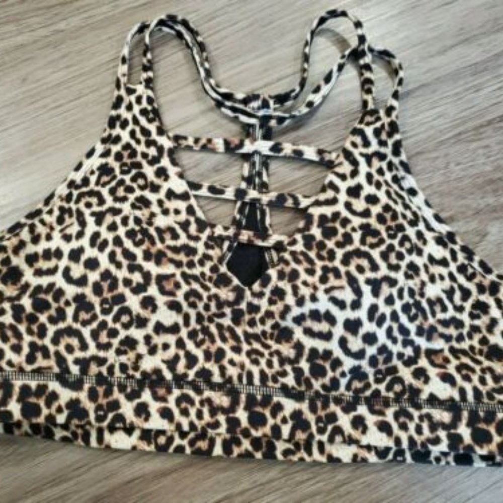 Zyia Leopard Grid Bra Size XXXL NWT
